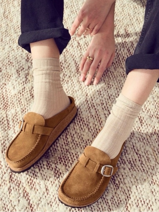 Birkenstock Shoes - Birkenstock Women's Buckley Clog Tea Suede Size 39 EU 8 US